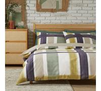 Habitat Cotton Printed Check Bedding Set - Single