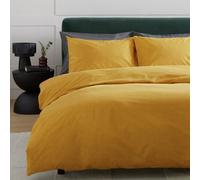Habitat Cotton Printed Textured Mustard Bedding Set - Double