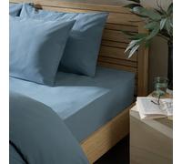 Habitat Cotton Rich 180 TC Denim Fitted Sheet - Double
