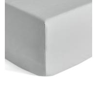 Habitat Cotton Rich 180 TC Grey Fitted Sheet - Small Double