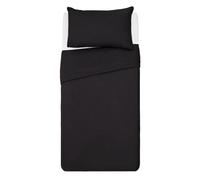 Habitat Cotton Rich 180 TC Plain Black Bedding Set - Single