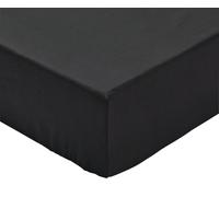 Habitat Cotton Rich 180 TC Plain Black Fitted Sheet - King