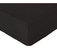 Habitat Cotton Rich 180 TC Plain Black Fitted Sheet - Single