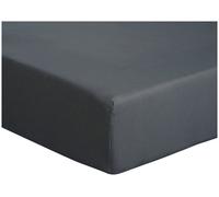 Habitat Cotton Rich 180 TC Plain Charcoal Fitted Sheet- King