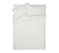 Habitat Cotton Rich 180 TC Plain Cream Bedding Set - Double