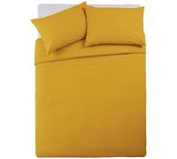 Habitat Cotton Rich 180 TC Plain Yellow Bedding Set - King