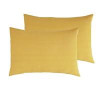 Habitat Cotton Rich 180 TC Standard Pillowcase Pair- Mustard