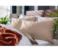 Habitat Cotton Rich 180 TC Standard Pillowcase Pair -Taupe