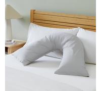 Habitat Cotton Rich 180 TC V Shape Pillowcase Pair-Dove Grey