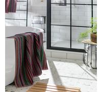 Habitat Cotton Skinny Bright Stripe Bath Sheet-Multicoloured