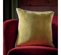 Habitat Cotton Velvet Cushion - Khaki - 43x43cm