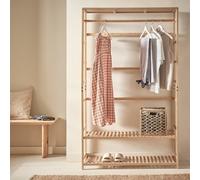 Habitat Cullen Double Bamboo Open Wardrobe - Oak