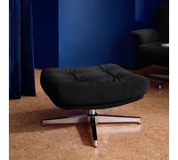 Habitat Dawson Fabric Swivel Footstool - Black