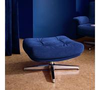 Habitat Dawson Fabric Swivel Footstool - Blue
