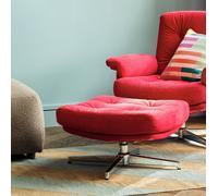 Habitat Dawson Fabric Swivel Footstool - Red