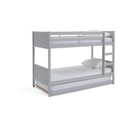 Habitat Detachable Bunk Bed, Trundle & 3 Mattresses -Grey