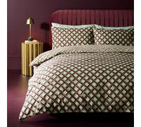 Habitat Diagonal Geo Print Mint Bedding Set - Double