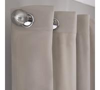Habitat Dimout Velvet Eyelet Curtains - Champagne - 117x183cm