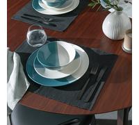 Habitat Dipped 12 Piece Stoneware Dinner Set - Multicoloured