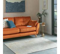 Habitat Distressed Abstract Gold Flatweave Rug - 170x120cm