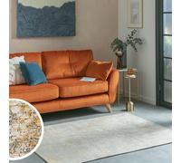 Habitat Distressed Abstract Gold Rug - 160x230cm