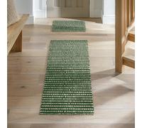 Habitat Dot Stripe Green Runner & Mat Set - 150x57cm