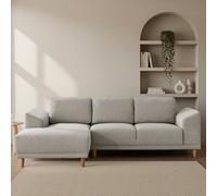 Habitat Draper Boucle Fabric Right Hand Corner Chaise Sofa - Natural