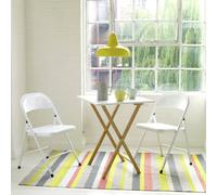 Habitat Drew Folding Bamboo 2 Seater Table - White