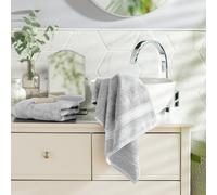 Habitat Egyptian Cotton 2 Pack Hand Towel - Silver