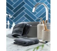 Habitat Egyptian Cotton 2 Piece Face Cloths - Slate Grey