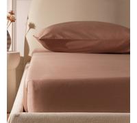 Habitat Egyptian Cotton 400 TC Mocha Fitted Sheet-Superking