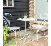 Habitat Elara 2 Seater Metal Garden Bistro Set - White