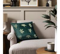 Habitat Embroidered Palm Cushion - Green -43X43cm