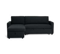 Habitat Enia Boucle Fabric Left Hand Storage Corner Chaise Sofa Bed - Charcoal