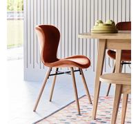 Habitat Etta Pair of Faux Leather Dining Chair - Brown