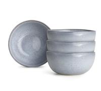 Habitat Evora 4 Piece Stoneware Cereal Bowl - Blue