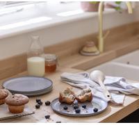 Habitat Evora 4 Piece Stoneware Side Plates - Blue