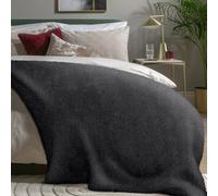 Habitat Faux Fur Throw - Black - 125x150cm