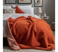 Habitat Faux Fur Throw - Orange - 125x150cm