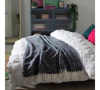 Habitat Faux Textured Mohair Throw - Navy - 125x150cm