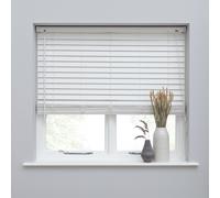 Habitat Faux Wood White 25mm Slat Venetian Blind - 90cm
