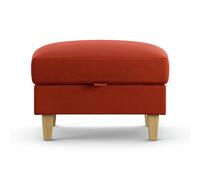 Habitat Felin Velvet Storage Footstool - Burnt Orange