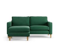 Habitat Flint Fabric Reversible 3 Seater Corner Sofa - Green