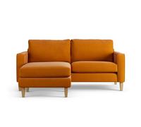 Habitat Flint Fabric Reversible 3 Seater Corner Sofa -Orange