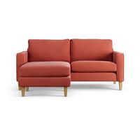 Habitat Flint Fabric Reversible 3 Seater Corner Sofa -Papaya