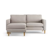 Habitat Flint Fabric Reversible 3 Seater Corner Sofa - Stone