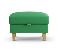 Habitat Flint Fabric Storage Footstool - Emerald Green