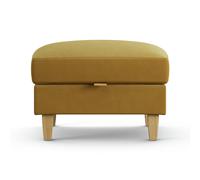 Habitat Flint Fabric Storage Footstool - Gold
