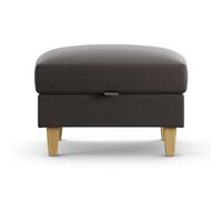 Habitat Flint Velvet Storage Footstool - Slate Grey