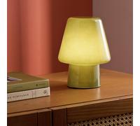 Habitat Flore Glass Table Lamp - Green